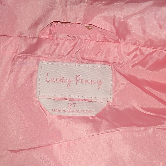 Lucky Penny Pink Raincoat - Picture 3 of 4